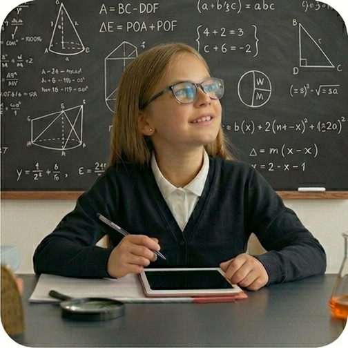Schoolkind aan het leren — kenmerken hoogbegaafdheid bij schoolkinderen